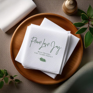 "Peace Love Joy" Christmas Party Napkin