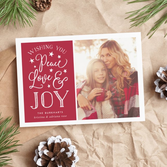 Peace, Love & Joy | Christmas Photo Card (Creator Uploaded)