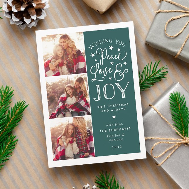 Peace, Love & Joy | Christmas Photo Card (Creator Uploaded)
