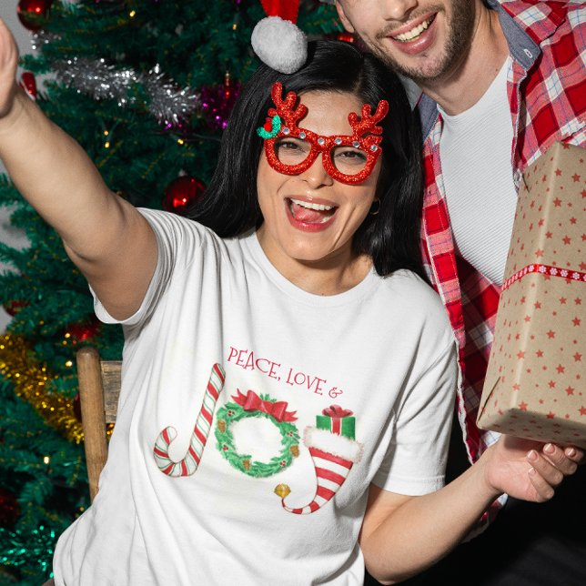 Peace, Love & Joy Christmas T-Shirt (Creator Uploaded)