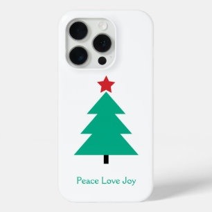 Peace Love Joy Christmas Tree Customisable iPhone 15 Pro Case