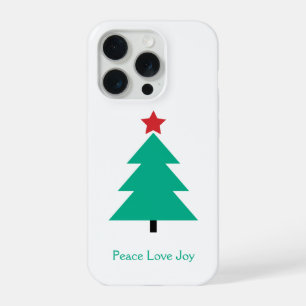 Peace Love Joy Christmas Tree Customisable iPhone 15 Pro Case