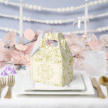 Peace Love Joy Festive Foliage Ivory Vintage Deco Favour Box<br><div class="desc">'Peace Love Joy' Festive Foliage Frame, Decorative Flourishes, Vintage Classic Ivory White And Gold, Elegant And Classy Art Deco Holiday Party Favour Box. The base background can be changed to any colour of your choice. Designed / original artwork by fat*fa*tin. Easy to personalise with your own text message, name, photo,...</div>