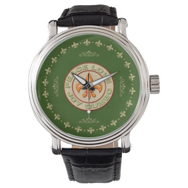 Peace Love Joy Gumbo Watch (Front)