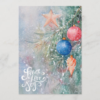 Peace Love Joy Holiday Card