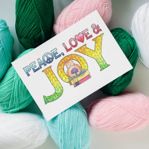 Peace, Love & Joy Inspirational Postcard