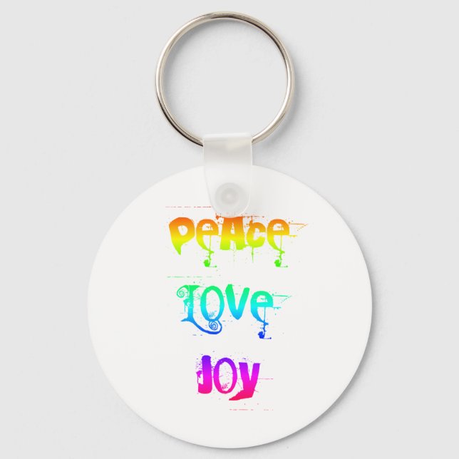 Peace Love Joy Key Ring (Front)