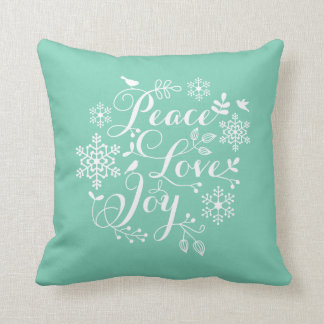 Peace, Love, Joy, Merry Christmas Cushion