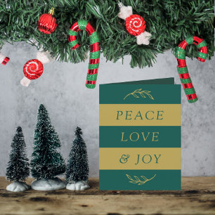 Peace, Love & Joy Modern Photo Christmas Holiday