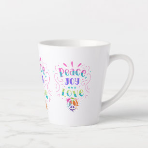 Peace love joy mug coffee cup zen hippie