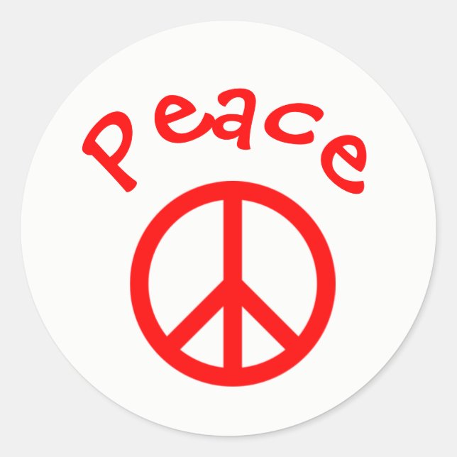 Peace, Love, Joy Peace Sign - Circle Sticker (Front)