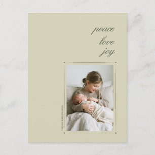 Peace Love Joy Religious Christmas Photo Holiday Postcard