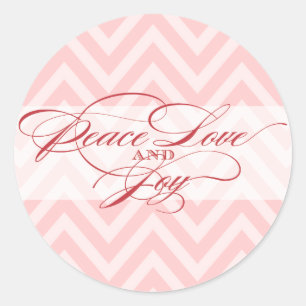 Peace Love Joy Script Holiday Envelope Seal