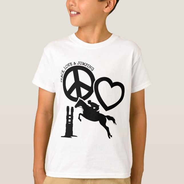 PEACE-LOVE-JUMPING T-Shirt (Front)