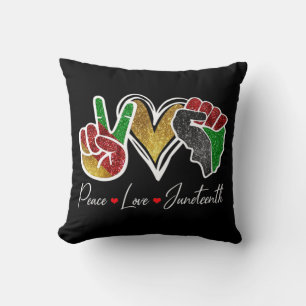 Peace Love Juneteenth Black Pride Freedom 4th Of J Cushion