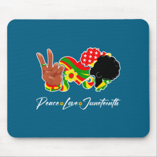Peace love juneteenth black pride freedom 4th of mouse pad