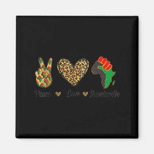 Peace love juneteenth black pride independence day magnet