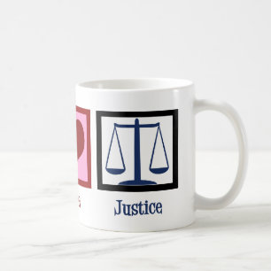 Peace Love Justice Coffee Mug