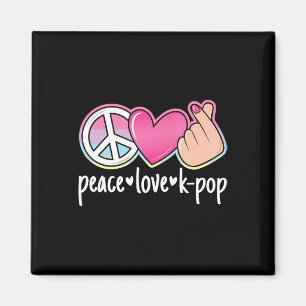 Peace Love K-Pop Cute Kpop Music Anime Lover  Magnet