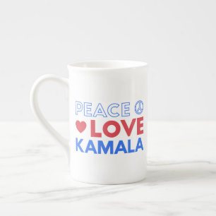 Peace Love Kamala I - Kamala Harris For President Bone China Mug