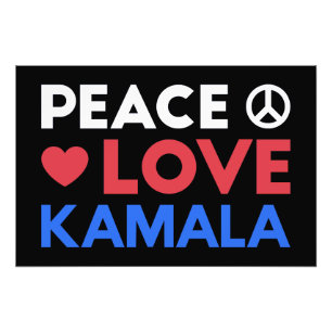 Peace Love Kamala I - Kamala Harris For President Photo Print