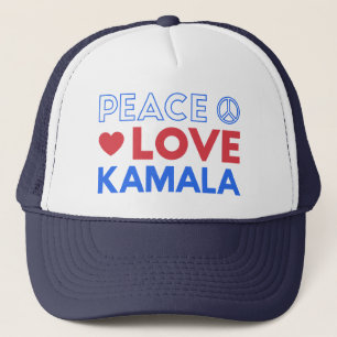 Peace Love Kamala I - Kamala Harris For President Trucker Hat
