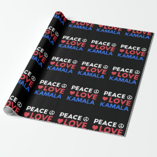 Peace Love Kamala I - Kamala Harris For President Wrapping Paper