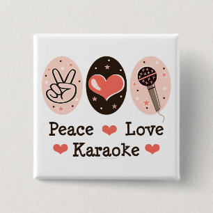 Peace Love Karaoke Button
