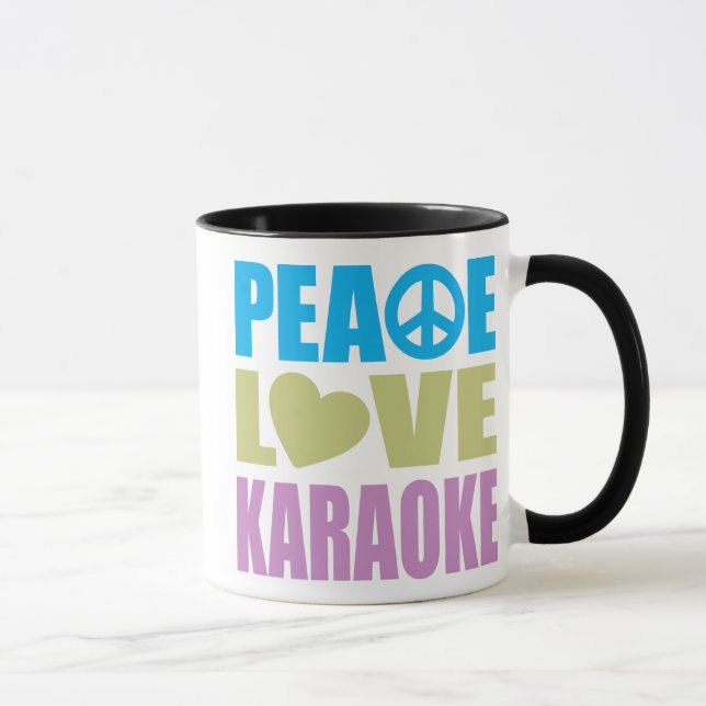 Peace Love Karaoke Mug (Right)
