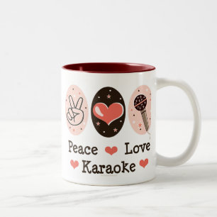 Peace Love Karaoke Mug