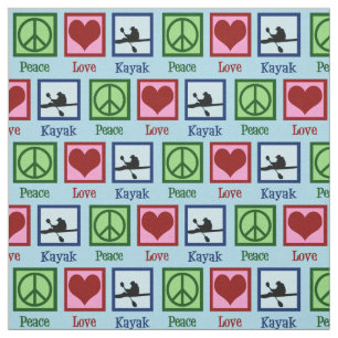 Peace Love Kayaking Fabric