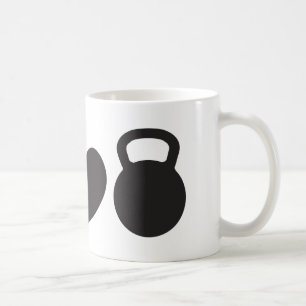 Peace, Love, & Kettlebell" Mug