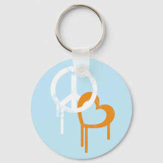 Peace & Love Key Ring