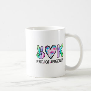 Peace Love Kindergarten First Day Of School Team T Coffee Mug
