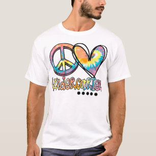 Peace Love Kindergarten Funny Tie Dye First Day Of T-Shirt