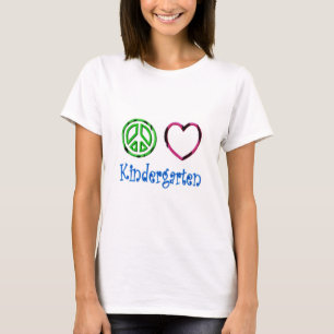 Peace Love Kindergarten School Kid Grade Teacher T-Shirt