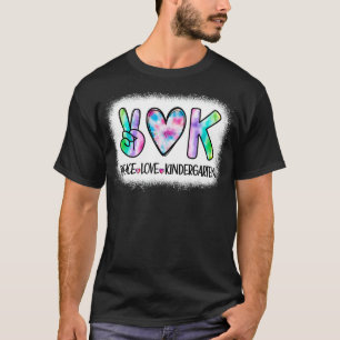 Peace Love Kindergarten Squad Back To School Teach T-Shirt