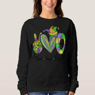 Peace Love King Cake Mardi Gras Tshirt Men Women K