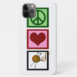 Peace Love Knitting iPhone 11 Pro Max Case