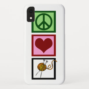 Peace Love Knitting iPhone XR Case