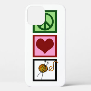 Peace Love Knitting iPhone 12 Pro Case