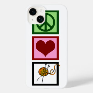 Peace Love Knitting Case-Mate iPhone 14 Case