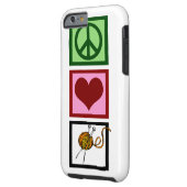 Peace Love Knitting Case-Mate iPhone Case (Back Left)