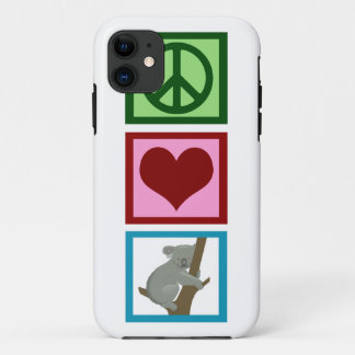Peace Love Koala Bear iPhone 11 Case