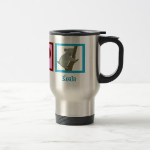 Peace Love Koala Bear Travel Mug