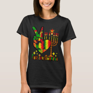 Peace Love Kwanzaa African American Heritage Happy T-Shirt