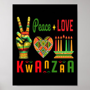Peace Love Kwanzaa African Heritage Cultural Art 1 Poster