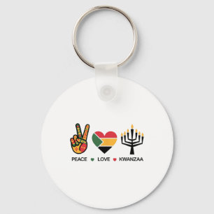 Peace Love Kwanzaa Africanhappy Kwanzaa Key Ring