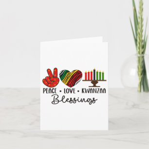 Peace Love Kwanzaa Blessings Christmas African Hol Card