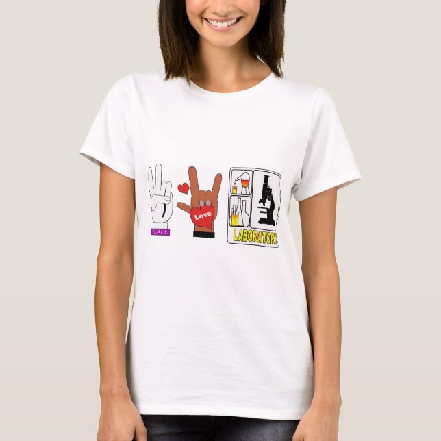 PEACE LOVE LABORATORY T-Shirt (Front)